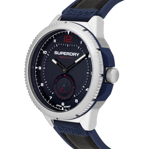 Superdry Marksman Sport Analog Watch with Navy and Black Colour Strap