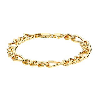 Hatton Garden Close Out 9K Yellow Gold Figaro Bracelet (Size 8) with Lobster Clasp, Gold wt 6.06 Gms