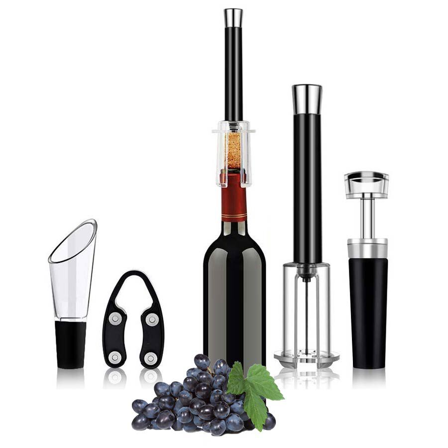 Set Of 4 Wine Opener Set Include Foil Cutter Bottle Cork
