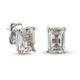 Prasiolite Stud Earrings (with Push Back) in Platinum Overlay Sterling Silver 1.95 Ct.