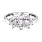 9K White Gold SGL Certified Diamond (Rnd) (I3/G-H) BOAT Ring (Size M) 1.00 Ct.