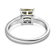 FirstTime -Turkizite (Asscher Cut) Solitaire Ring in Platinum Overlay Sterling Silver 2.00 Ct.