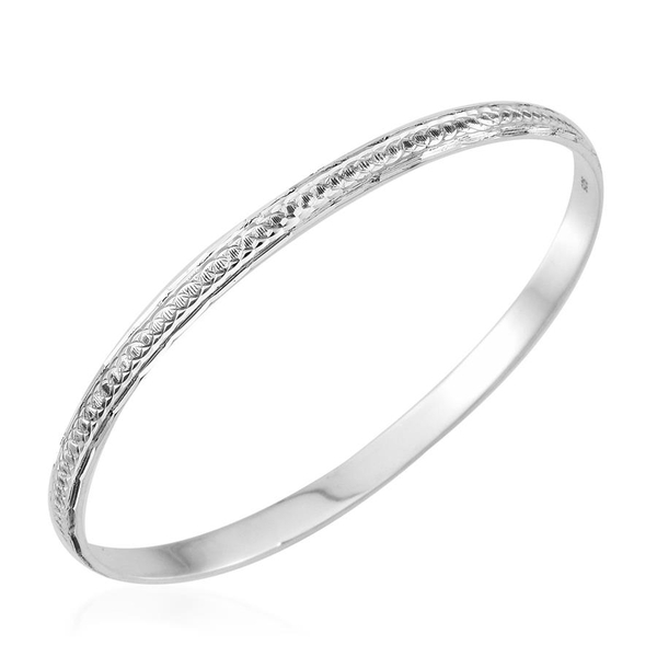 Sterling Silver Bangle (Size 7.5), Silver wt 10.16 Gms.