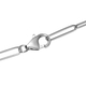 Lustro Stella Platinum Overlay Sterling Silver Paperclip Station Necklace (Size 24) Made with Finest CZ