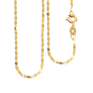 Maestro Collection - 9K Yellow Gold Forzatina Sparkle Necklace (Size - 20)