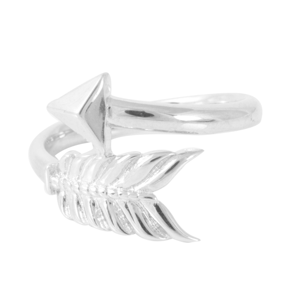 LucyQ Arrow Ring in Rhodium Plated Sterling Silver 3.03 Gms.?