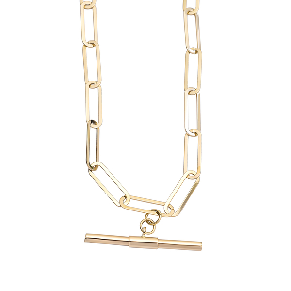 Hatton Garden Close Out -9K Yellow Gold Paper Clip Necklace (Size - 20) With Lobster Clasp, Gold Wt. 4.59 Gms
