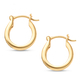 Demantoid Garnet Hoop Earrings in 14K Gold Overlay Sterling Silver