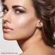 Multi Colour Austrian Crystal Floral Stud Earrings (With Push Back) in Stainless Steel