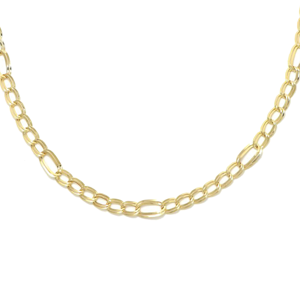 Italian Made - 9K Yellow Gold Figaro Necklace (Size - 24) with Lobster Clasp, Gold Wt. 6.17 Gms