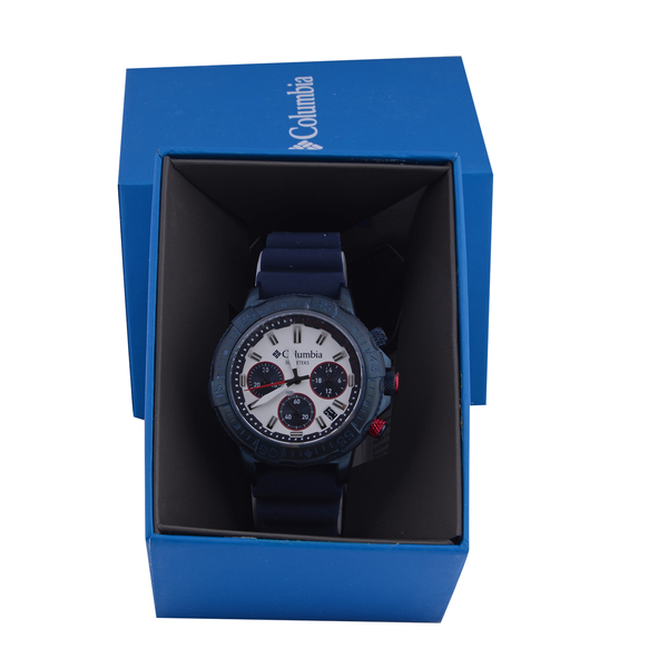 COLUMBIA Peak Patrol Chronograph Watch with Silicone Strap- Navy