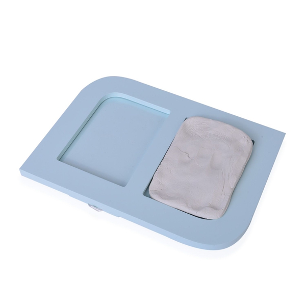 Baby Handprint and Footprint Keepsake Photo Frame Kit in Light Blue Colour (Size 24.8X17.8X1.2 Cm)