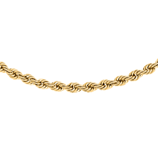 9K Yellow Gold Rope Chain (Size - 22) with Spring Ring Clasp, Gold Wt. 10.80 Gms