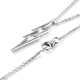 LucyQ Thunder Collection - Rhodium Overlay Sterling Silver Thunderbolt Pendant with Chain