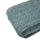 ARAN 100% Pure New Wool Irish Scarf in Blue (Size One, 150x20cm)