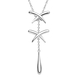 LucyQ Kiss Collection - Rhodium Overlay Sterling Silver Pendant with Chain (Size 16/18/20) with Lobs