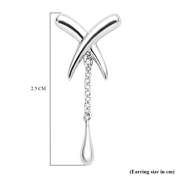 LucyQ Kiss Collection - Rhodium Overlay Sterling Silver Earrings (With Push Back)