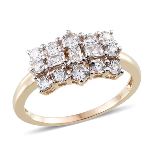 9K Y Gold (Rnd) Ring Made with Finest CZ 1.060 Ct.