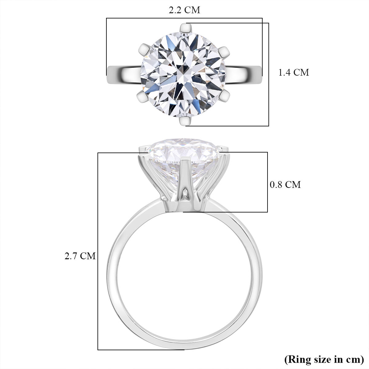 Luxuriant Diamond 950 Platinum IGI Certified Lab Grown Diamond Solitaire Ring, 5.00 Ct, 6.20 Gms