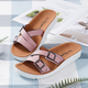 LA MAREY Criss Cross Pattern Two Strap Sandals (Size 3) - Pink