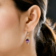 Amethyst and Natural Cambodian Zircon Dangling Earrings (Lever Back) in 14K Gold Overlay Sterling Silver 4.08 Ct.