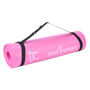 NBR Yoga Mat with Strap (188x61x1.27 Cm) - Pink