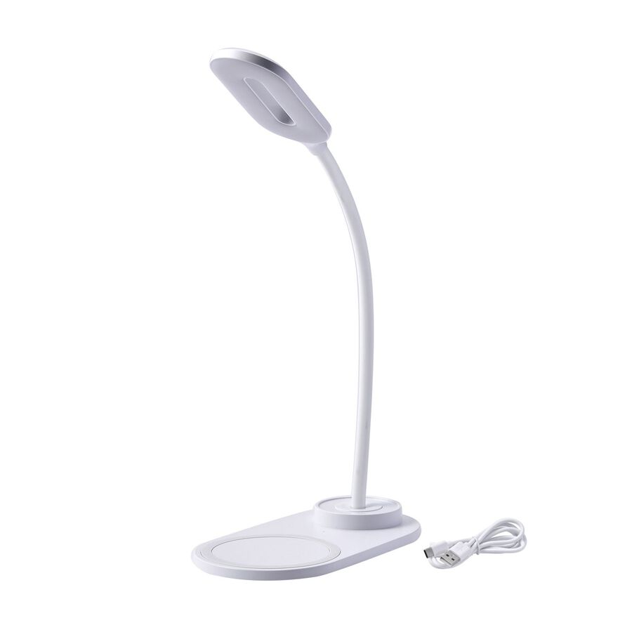 2-In-1 Led Desk Lamp With Wireless Charger (Size 26X16x8 Cm) - White