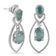 Grandidierite Dangle Earrings (with Push Back) in Platinum Overlay Sterling Silver 2.13 Ct.
