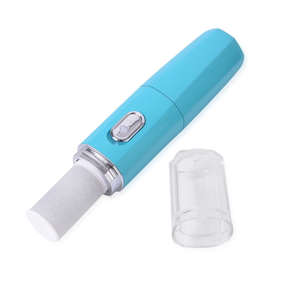 Beauty Tools - Turquoise Colour Electronic Polishing Tool for Nails and Fingers with Filling Head, Buffing Head, Polish Head, Cleaning Brush and Callus Remover with Extra and Regular Coarse