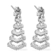 Diamond (Bgt) Earrings (with Push Back) in Platinum Overlay Sterling Silver 1.00 Ct.