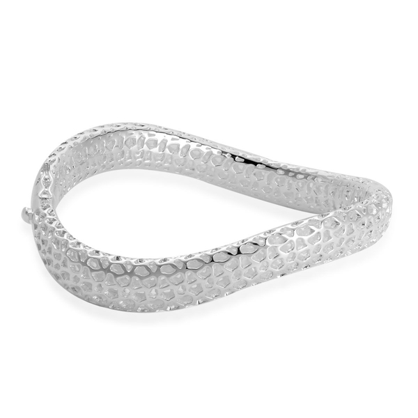 RACHEL GALLEY Sterling Silver Allegro Wave Bangle (Size 7.5), Silver wt 28.77 Gms.