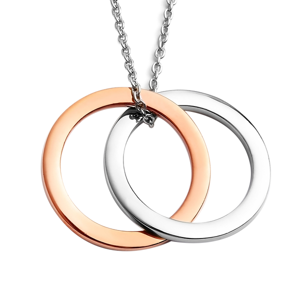 SPECIAL ORDER Rose Gold and Platinum Overlay Sterling Silver Pendant With Chain