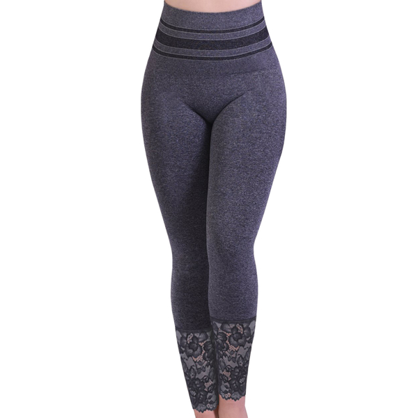 Sankom Patent Shaper leggings with Lace Grey