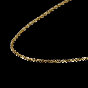 Yellow Gold Overlay Sterling Silver Rock Chain (Size - 24) with Lobster Clasp