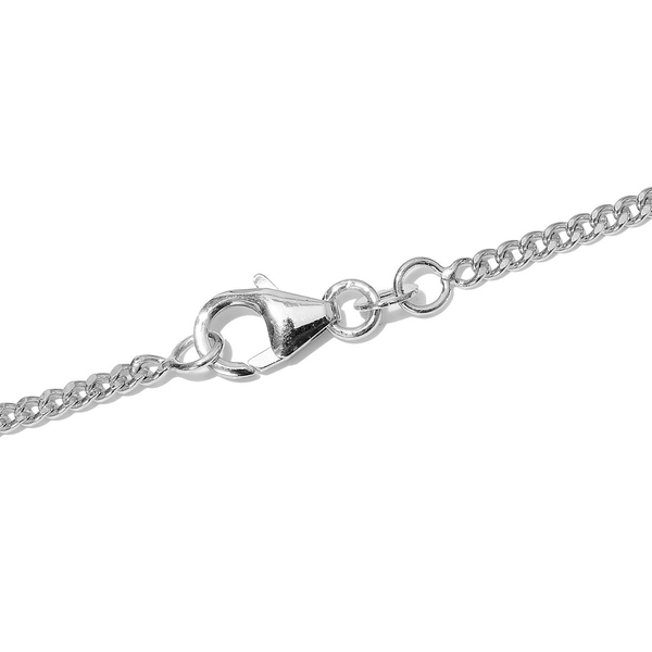Sky Blue Topaz (Ovl) Necklace (Size 18) in Platinum Overlay Sterling Silver 62.500 Ct.