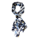 LA MAREY Pure 100% Mulberry Silk Flower Pattern Scarf  (Size 180x110cm) - Blue
