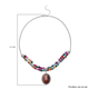 Multi Agate Necklace (Size - 18 With 2 Inch Extender) in Silver Tone 123.00 Ct.