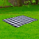 Checker Pattern Picnic Blanket in Black & White