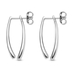 LUCYQ Texture Drop Collection - Rhodium Overlay Sterling Silver Dangling Detachable Earrings (with Push Back )