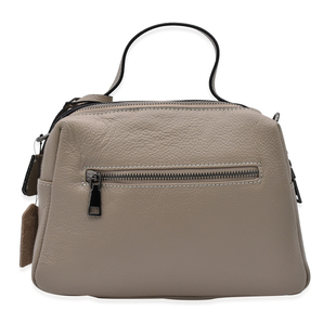 Sencillez 100% Genuine Leather Convertible Bag in Taupe