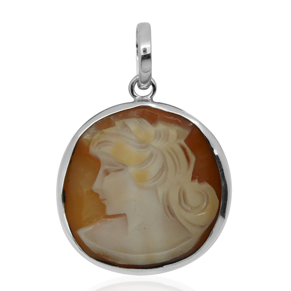 (Option 2) Royal Bali Collection Cameo (Rnd) Pendant in Sterling Silver 12.800 Ct.