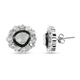 GP Polki Diamond and Blue Sapphire Enamelled Stud Earrings (with Push Back) in Platinum Overlay Sterling Silver 1.530 Ct.