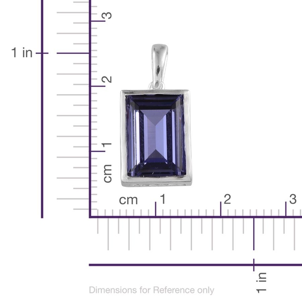 - Tanzanite Colour Crystal (Bgt) Solitaire Pendant in Sterling Silver 6.500 Ct.