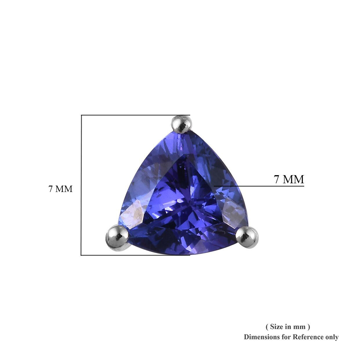 RHAPSODY 950 Platinum AAAA Tanzanite Solitaire Stud Earrings with Screw Back 1.37 Ct, Platinum Wt. 1.90 Gms