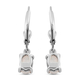 AA Ethiopian Welo Opal (Ovl) Lever Back Earrings in Platinum Overlay Sterling Silver 1.10 Ct.