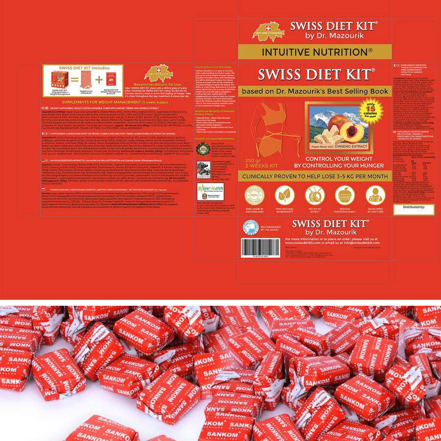 SWISS DIET KIT Peach Flavour Dietary Candies Refill Pack (250g) 84