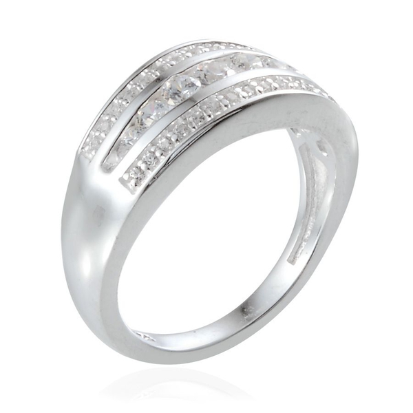 Lustro Stella - Sterling Silver (Rnd) Ring Made with Finest CZ 0.588 Ct.