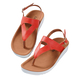 LA MAREY Open Toe Flat Women Sandals with Loop Strap (Size 3) - Orange
