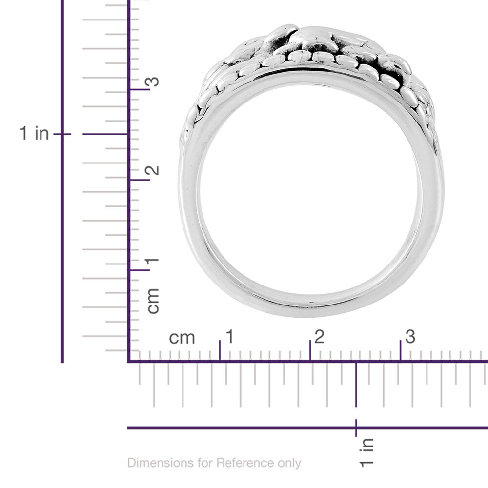 Vicenza Collection-Sterling Silver Elephant Band Ring, Silver wt. 6.00 Gms.