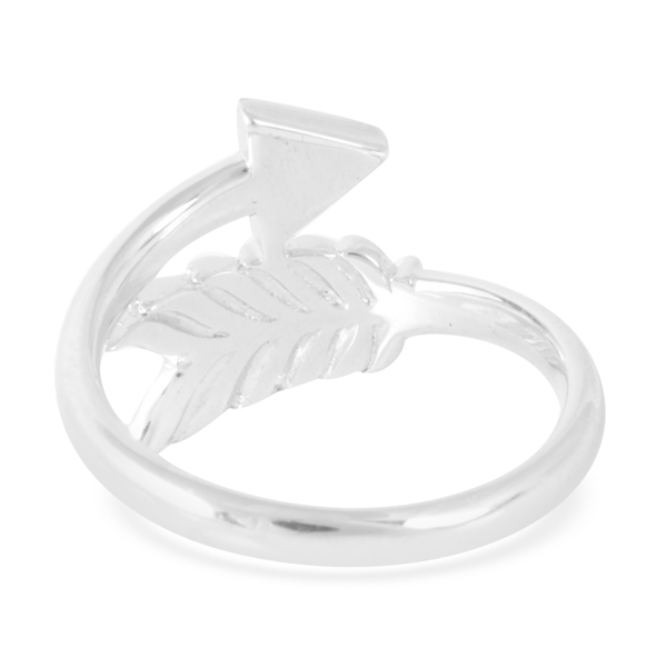 LucyQ Arrow Ring in Rhodium Plated Sterling Silver 3.03 Gms.